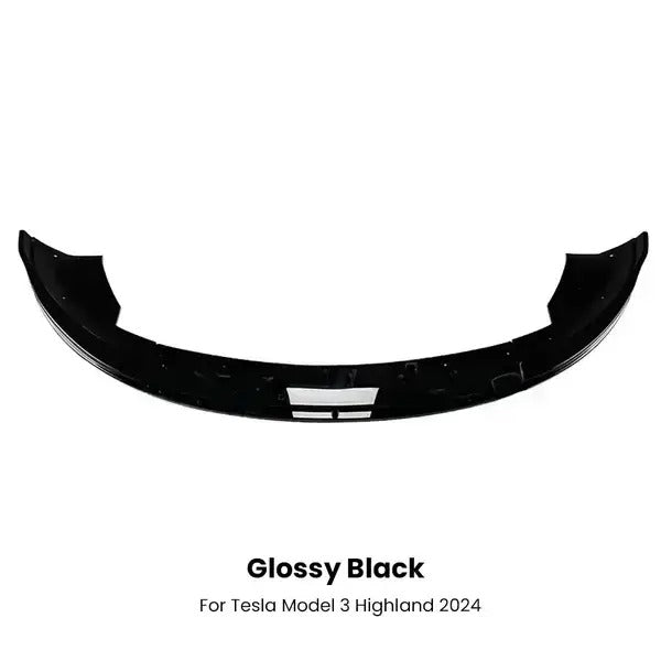 Glossy Front Bumper Lip Trim Cover for Tesla Model 3 Highland 2024 is available at Ludicrous EV.
