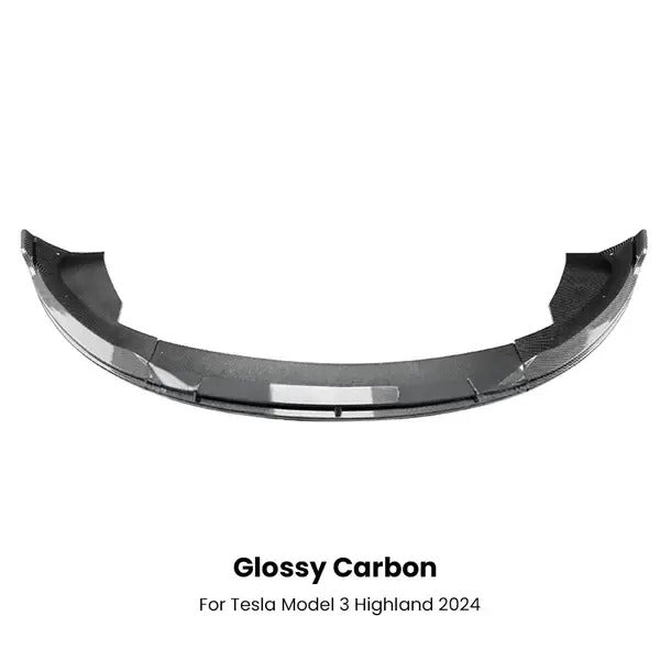 Glossy Front Bumper Lip Trim Cover for Tesla Model 3 Highland 2024 is available at Ludicrous EV.
