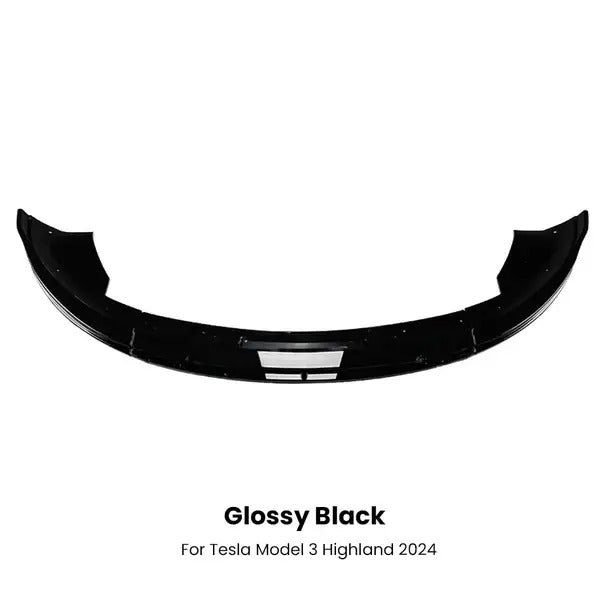 Glossy Front Bumper Lip Trim Cover for Tesla Model 3 Highland 2024 is available at Ludicrous EV.
