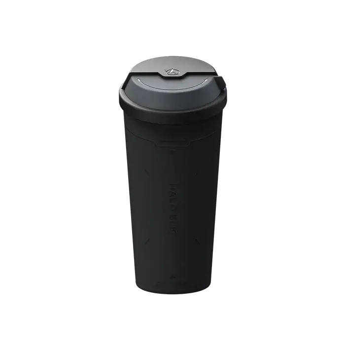 Sleek black car trash can for Tesla