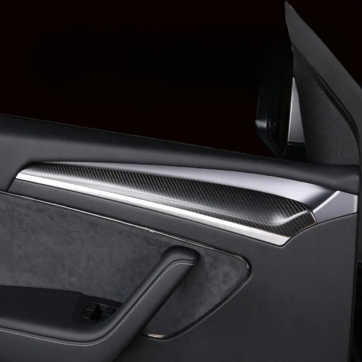 Carbon Fiber Door Trim for Tesla Model 3Y 2021-2023 Car Interior Accessories at Ludicrous EV.