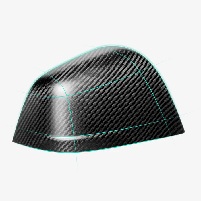 Carbon fiber side mirror cap close-up