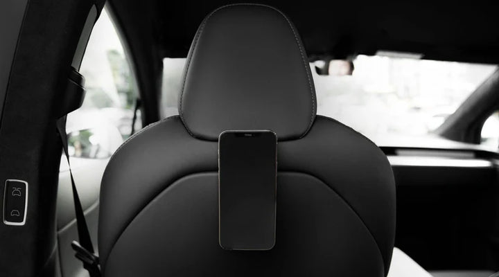 Magnetic Car Seat Holder for Model S/Xis available at Ludicrous EV.
