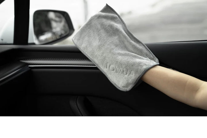 Under Seat Collapsible Organizer & Microfiber Cleaning Cloth Combo is available at Ludicrous EV.
