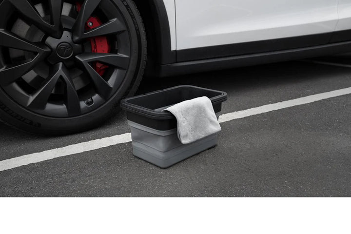 Under Seat Collapsible Organizer & Microfiber Cleaning Cloth Combo is available at Ludicrous EV.
