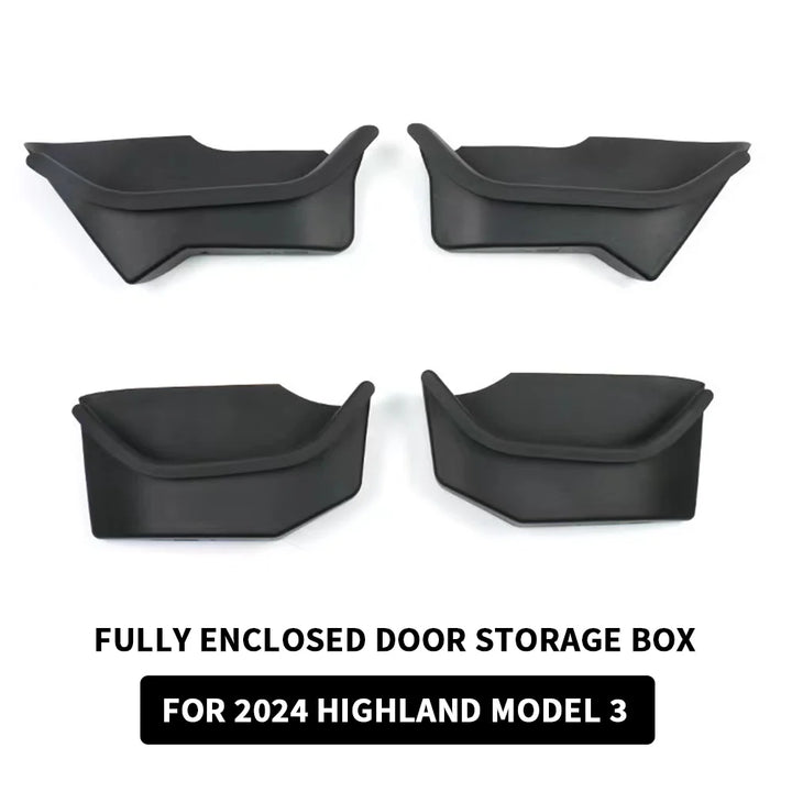 Silicone Door Storage Box Protector for Tesla Model 3 Highland 2024 is available at Ludicrous EV.
