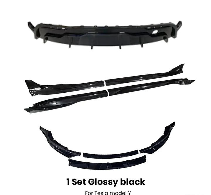 Glossy Black Body Kit for Tesla Model 3/Model Y (2017-2023) is available at Ludicrous EV.