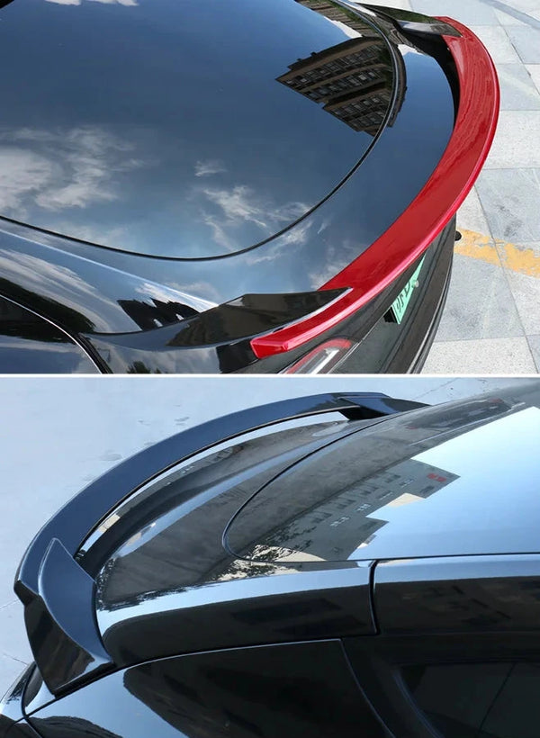 Carbon Fiber Rear Spoiler Double Layer Guard Trim Cover for Tesla Model 3/Model Y 2017-2023 is available at Ludicrous EV.
