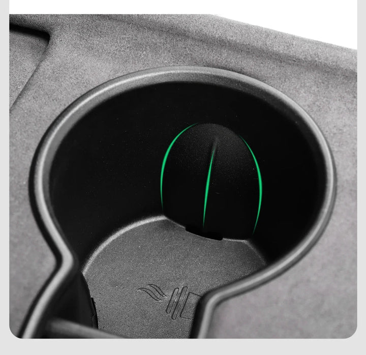 Shock-Absorbing Anti-Skid Silicone Cup Holder Cover for Tesla Model 3/Model Y 2021-2023 is available at Ludicrous EV.
