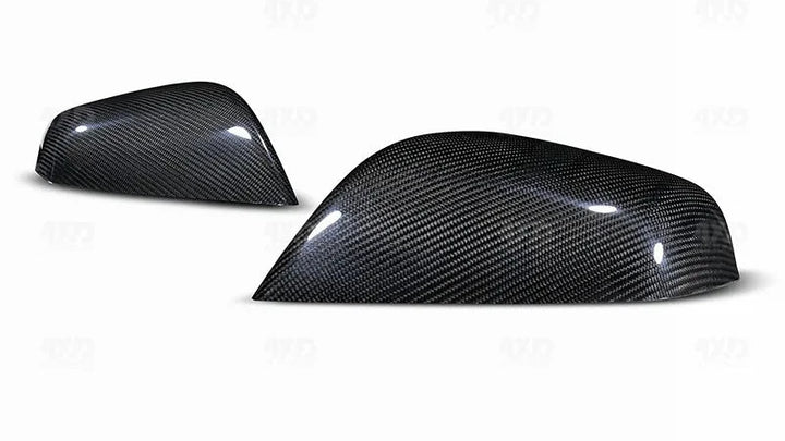 Rearview Mirror Cover in Dry Carbon Matte or Gloss for Tesla Model S 2014-2019 at Ludicrous EV.