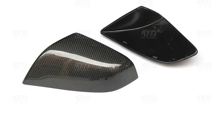 Rearview Mirror Cover in Dry Carbon Matte or Gloss for Tesla Model S 2014-2019 at Ludicrous EV.