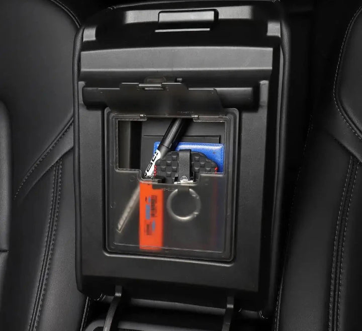 Transparent/Discreet Storage Box for Tesla Model 3 (2017-2023) is available at Ludicrous EV.