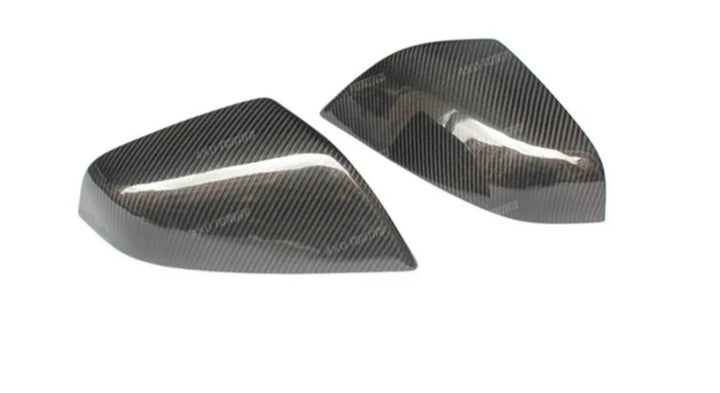 Rearview Mirror Cover in Dry Carbon Matte or Gloss for Tesla Model S 2014-2019 at Ludicrous EV.