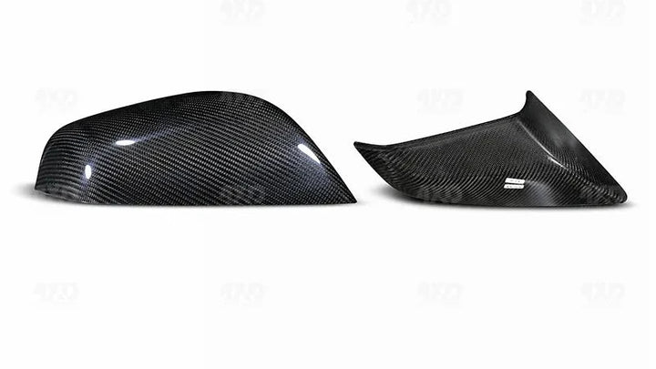 Rearview Mirror Cover in Dry Carbon Matte or Gloss for Tesla Model S 2014-2019 at Ludicrous EV.