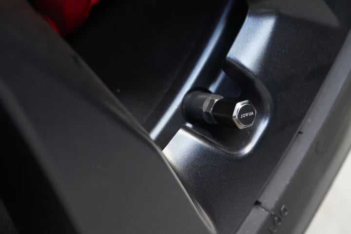 Portable Air Compressor for Tesla & Tire Valve Caps Combo is available at Ludicrous EV.
