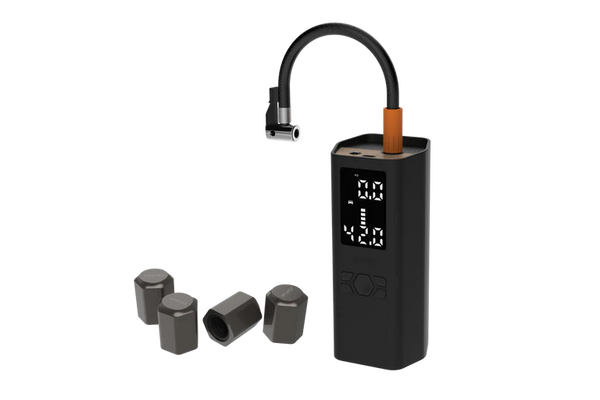 Portable Air Compressor for Tesla & Tire Valve Caps Combo is available at Ludicrous EV.
