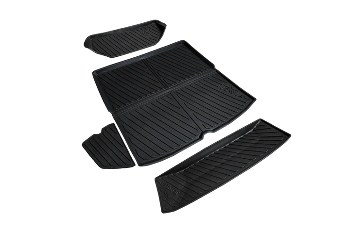 Model S all-weather trunk liners angled view