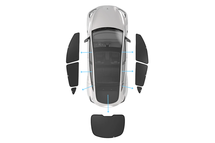 Side + Rear Liftgate Window Sunshade for Model Y is available at Ludicrous EV.
