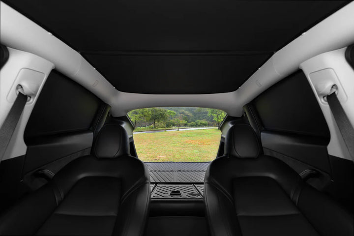 Side + Rear Liftgate Window Sunshade for Model Y is available at Ludicrous EV.
