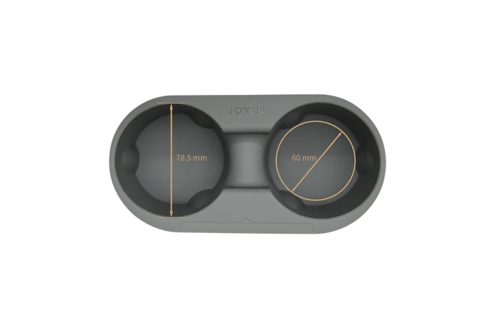 Top view of Tesla cup holder with measurements