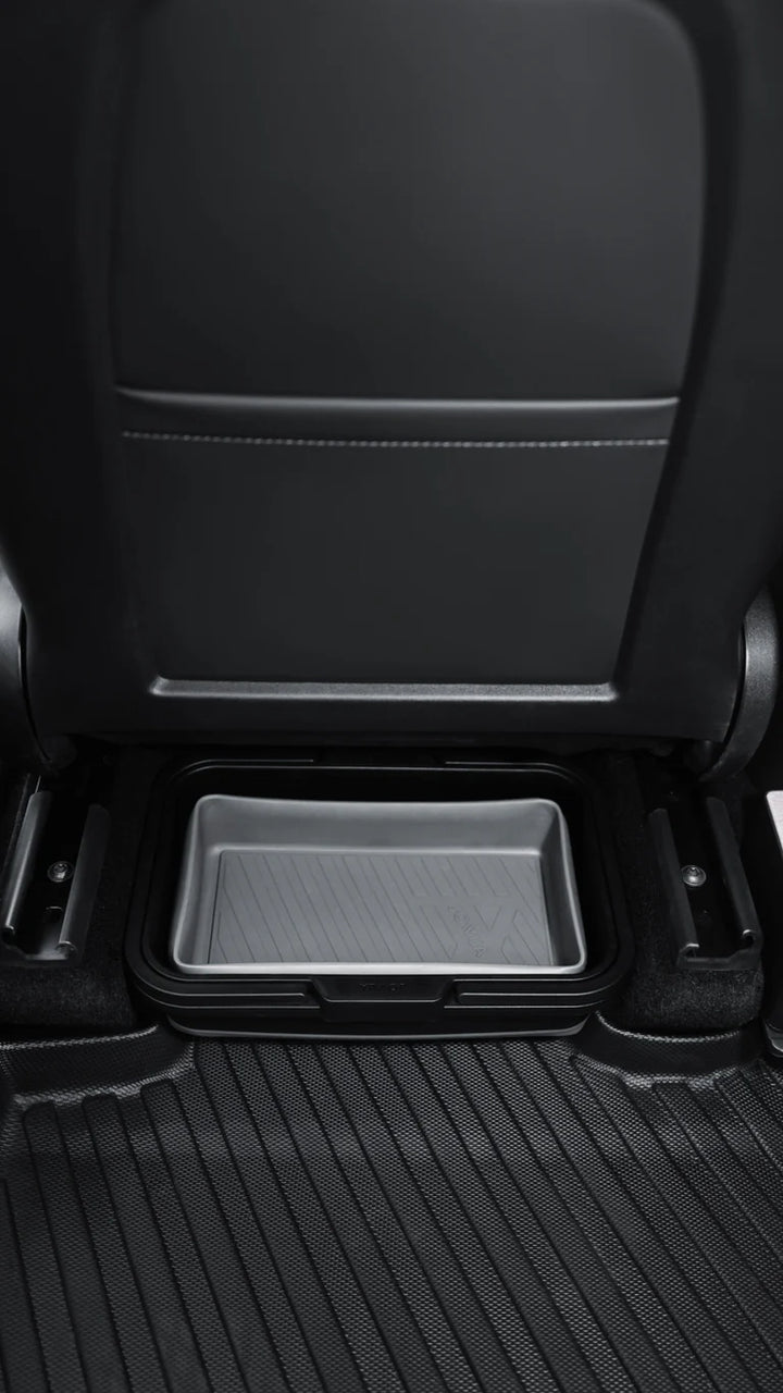 Under Seat Collapsible Organizer for Tesla Model X Y is available at Ludicrous EV.
