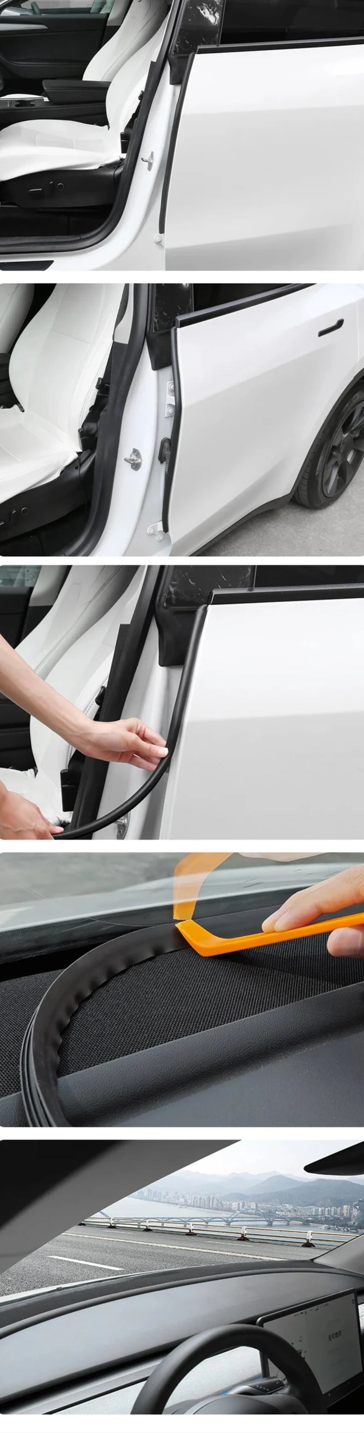 Soundproof Rubber Door Seal Strip Kit for Tesla Model 3/Y 2021-2024 is available at Ludicrous EV.
