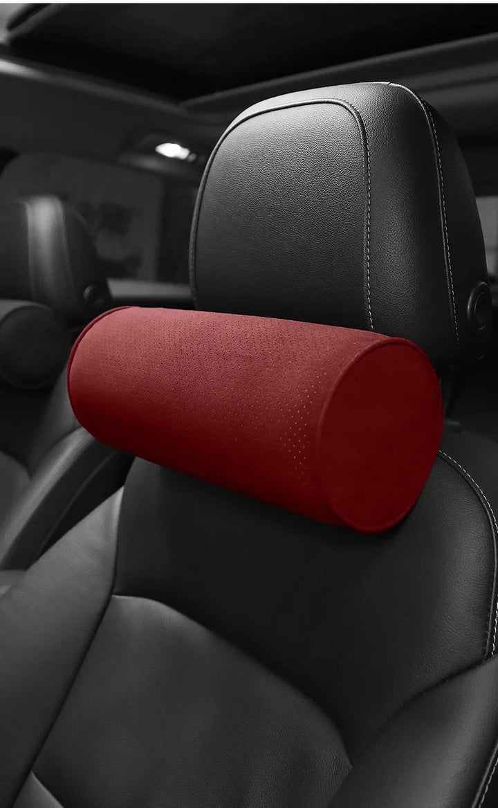 Alcantara Suede Car Neck Pillow – Circular Headrest for Cervical Spine Protection is available at Ludicrous EV.
