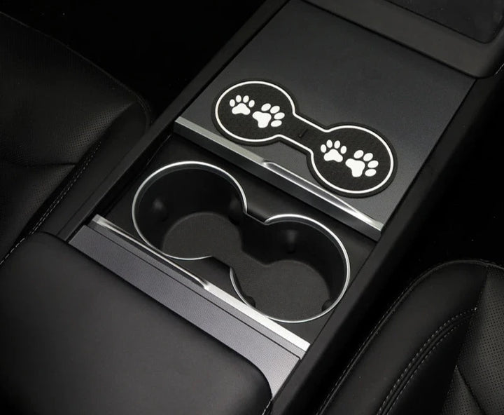 Cat Paw Central Control Cup Holder & Armrest Mat for Tesla Model X/Model S/Model 3+ Highland 2024 is available at Ludicrous EV.