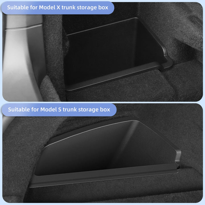 Rear Trunk Tidying Bucket For Tesla Model X/S is available at Ludicrous EV.
