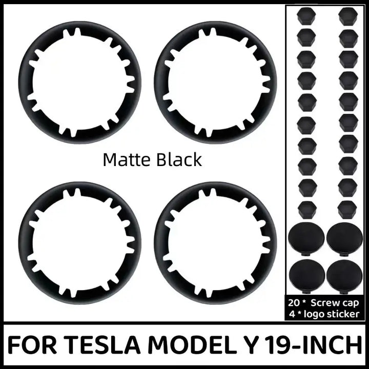 4Pcs 19" Wheel Hub Protection Patches for Tesla Model Y 2018-2024 is available at Ludicrous EV.
