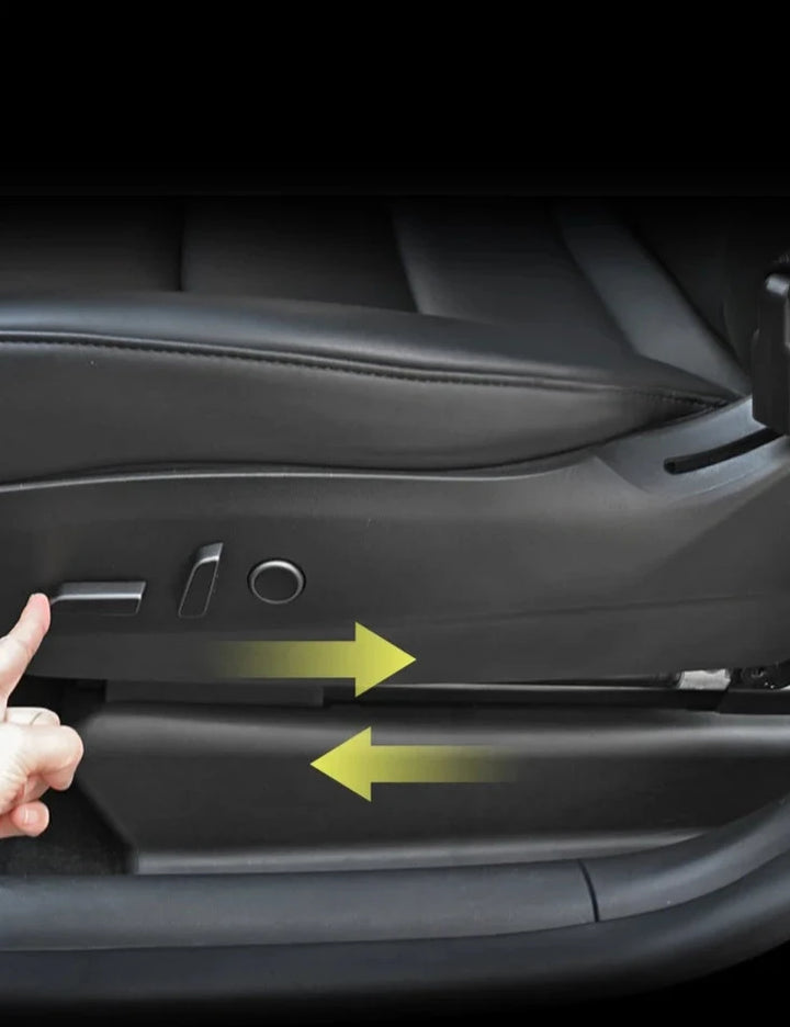 Front Rear Seat Slide Rails Protector Cover for Tesla Model Y 2021-2024 is available at Ludicrous EV.