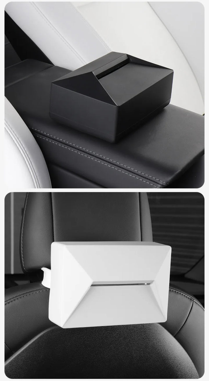 Silicone Car Tissue Holder with Fix Strap for Seat Back Cybertruck for Tesla Model 3/Model  Y/Model S/Model X is available at Ludicrous EV.