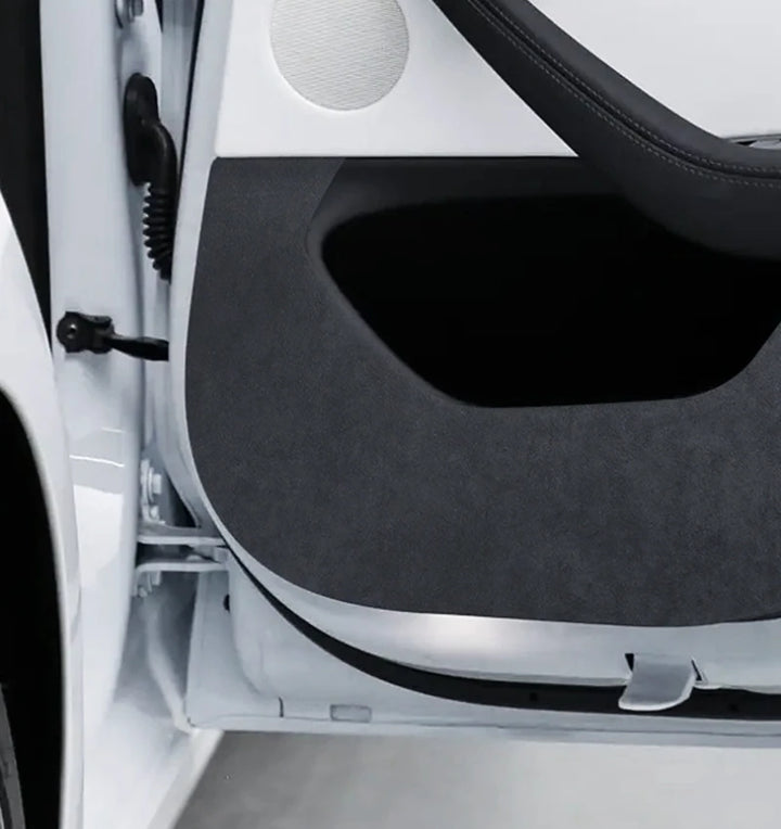 Protective Suede Anti-Kick Pad Stickers for Car Doors - Designed for Tesla Model 3 Highland 2024 is available at Ludicrous EV.