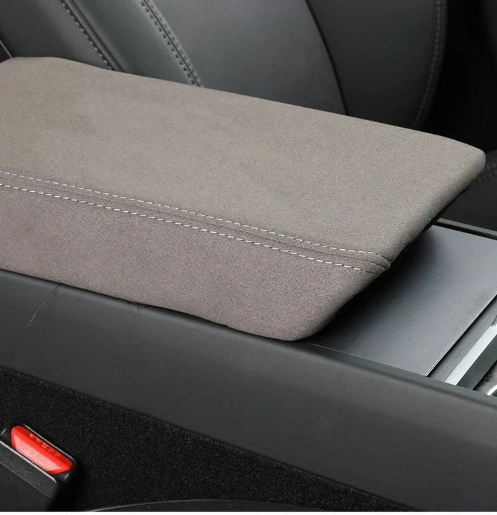 Napa Leather Armrest Cover for Tesla Model 3 Highland is available at Ludicrous EV.
