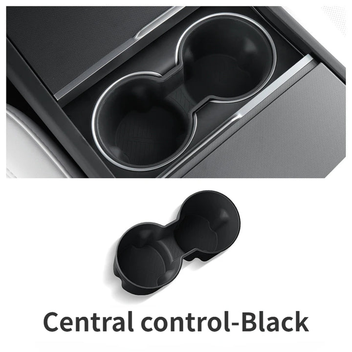 Central Control Armrest Box Fixed Water Cup Slot Storage Cup Holder for Tesla Model 3 Highland 2024 is available at Ludicrous EV.
