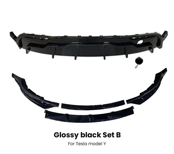 Glossy Black Body Kit for Tesla Model 3/Model Y (2017-2023) is available at Ludicrous EV.