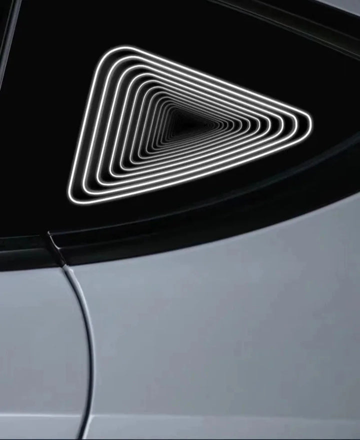 Triangle Window Atmosphere Lights for Tesla Model Y 2021-2023 at Ludicrous EV.
