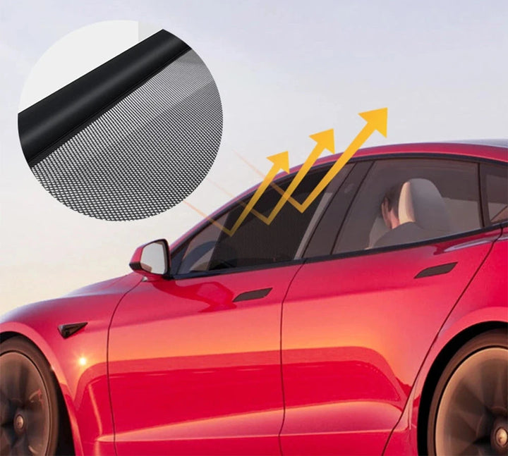 Retractable Side Window Sunshade Telescopic Shade for Tesla Model 3/Y is available at Ludicrous EV.
