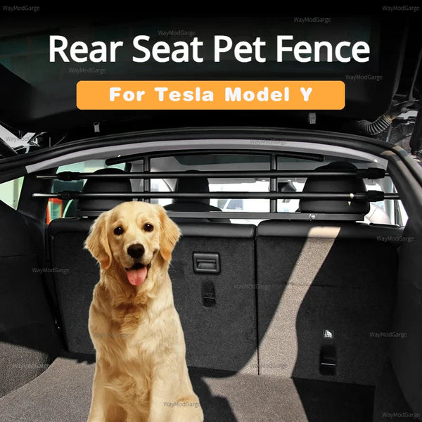 Trunk Pet Railing for Tesla Model Y Dog Car Barrier Trunk on-board Pet Railing Rear Seat Pet Fence Modely Car Accessories 2024