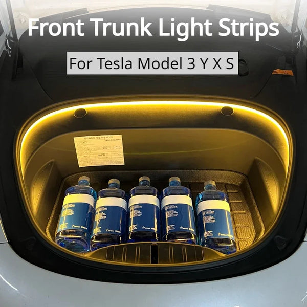 Front Trunk Light for Tesla Model 3 Y X S Brighten LED Strip Atmosphere Lamps Strips Frunk Light Decorative Warm White Brighten