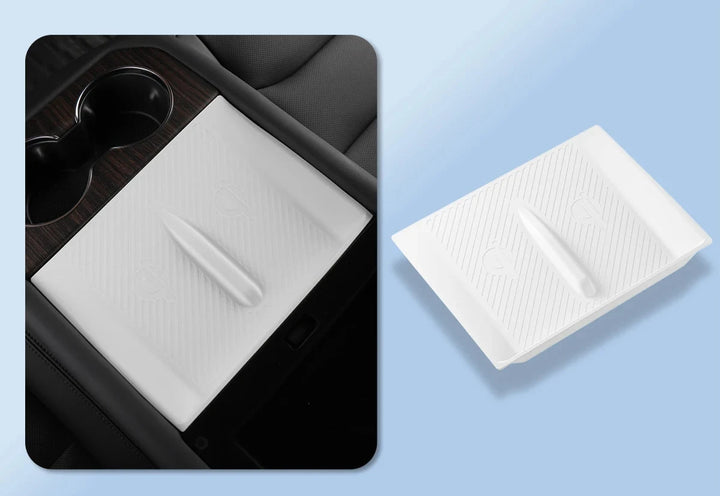 Wireless Charging Pad & Armrest Organizer For Tesla Model S/X 2024 is available at Ludicrous EV.