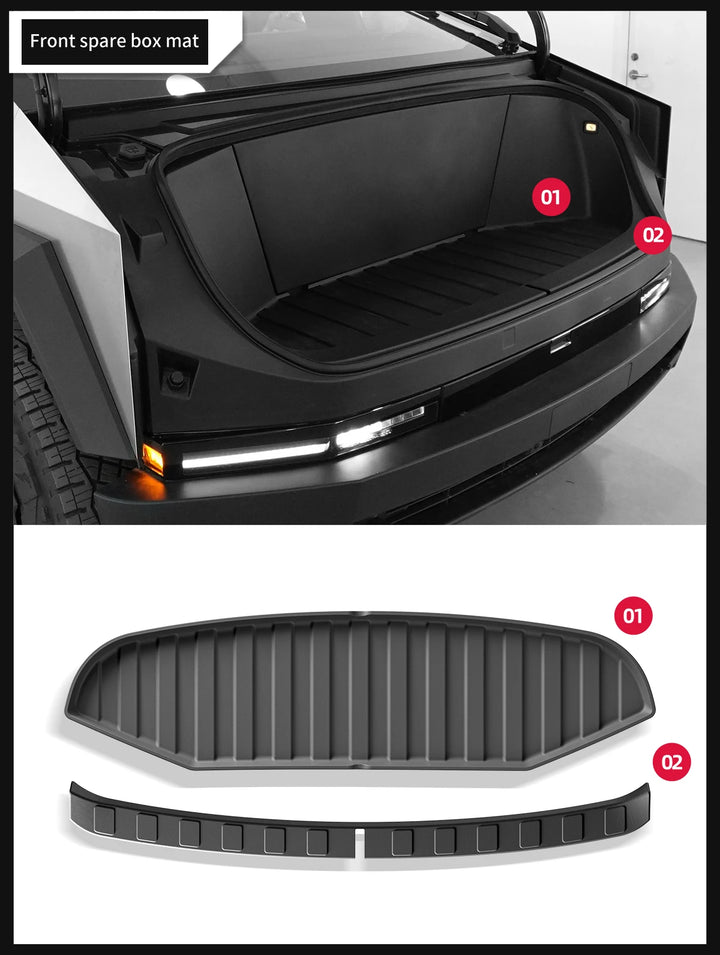 Waterproof & Non-Slip TPE Floor Mats For Tesla Cybertruck is available at Ludicrous EV.