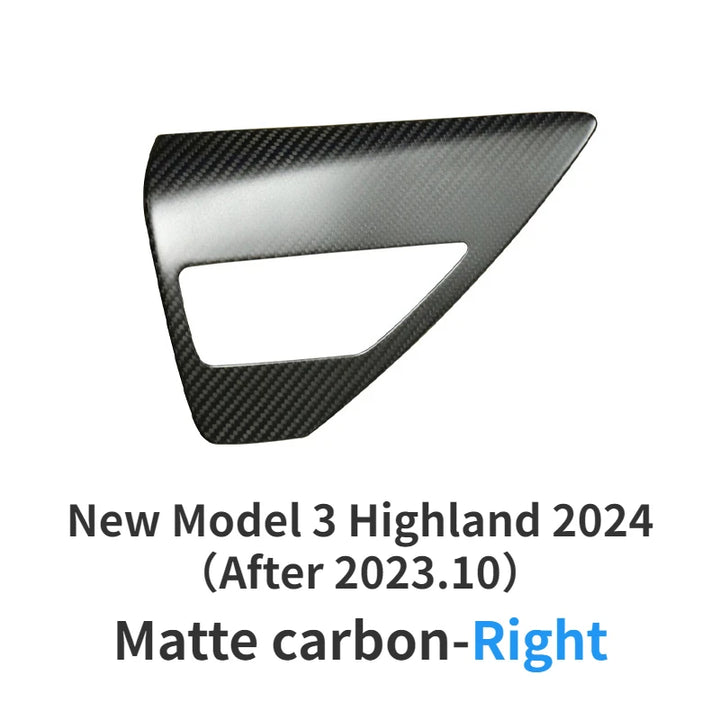 Real Carbon Fiber Charging Cover Shell for Tesla Model 3/Model Y/Model 3+ Highland 2024  is available at Ludicrous EV.