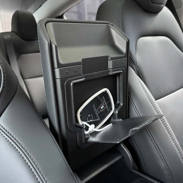 Hidden Storage Box for Tesla Model 3+ Center Console is available at Ludicrous EV.