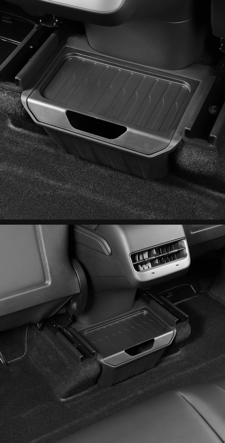 Rear Seat Trash Can Organizer for Tesla Model Y 2024 is available at Ludicrous EV.