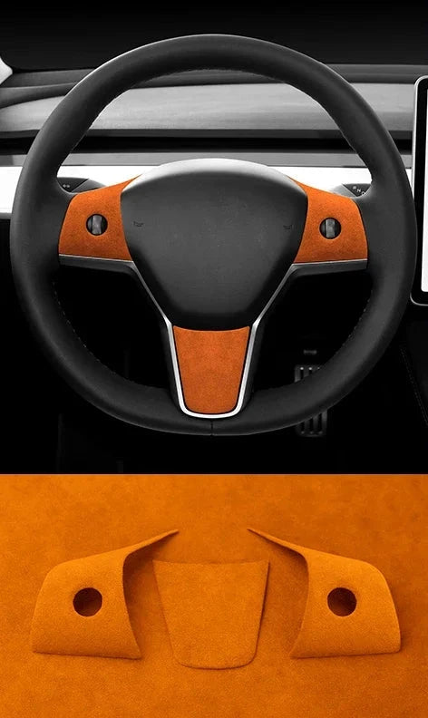 Steering Wheel Cover Sticker & Panel Trim Frame For Tesla Model 3/Y is available at Ludicrous EV.
