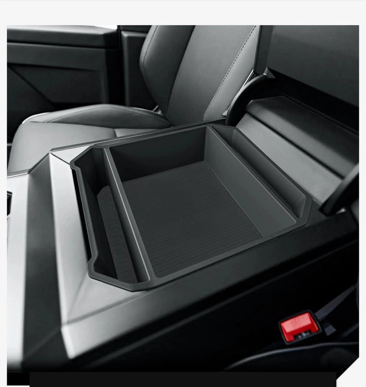 Center Console Storage Tray for Tesla Cybertruck is available at Ludicrous EV.