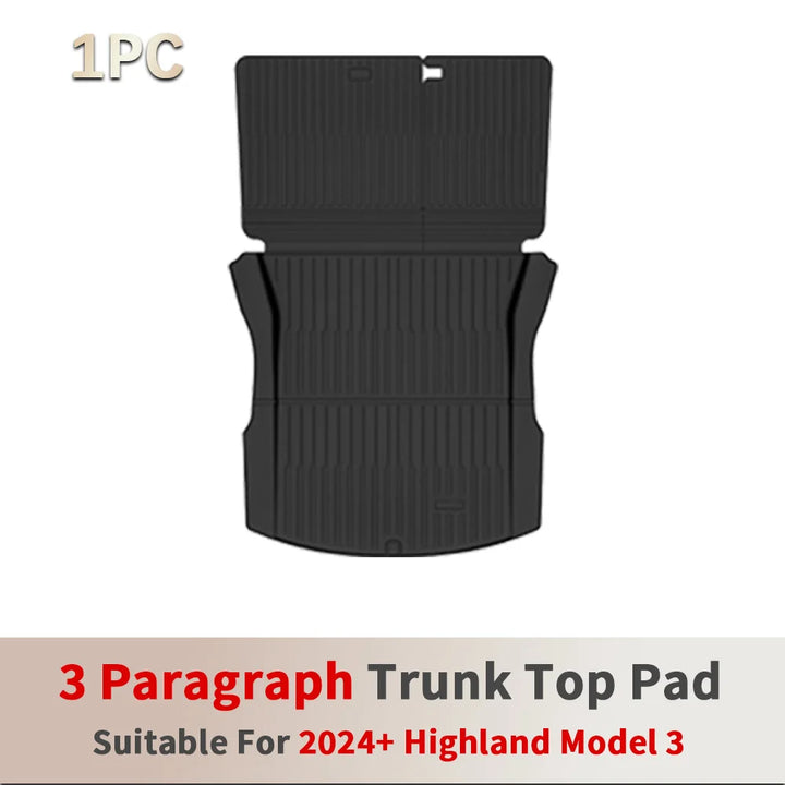 TPE Floor Mats and Trunk Liner for Tesla Model 3 Highland 2024 is available at Ludicrous EV.