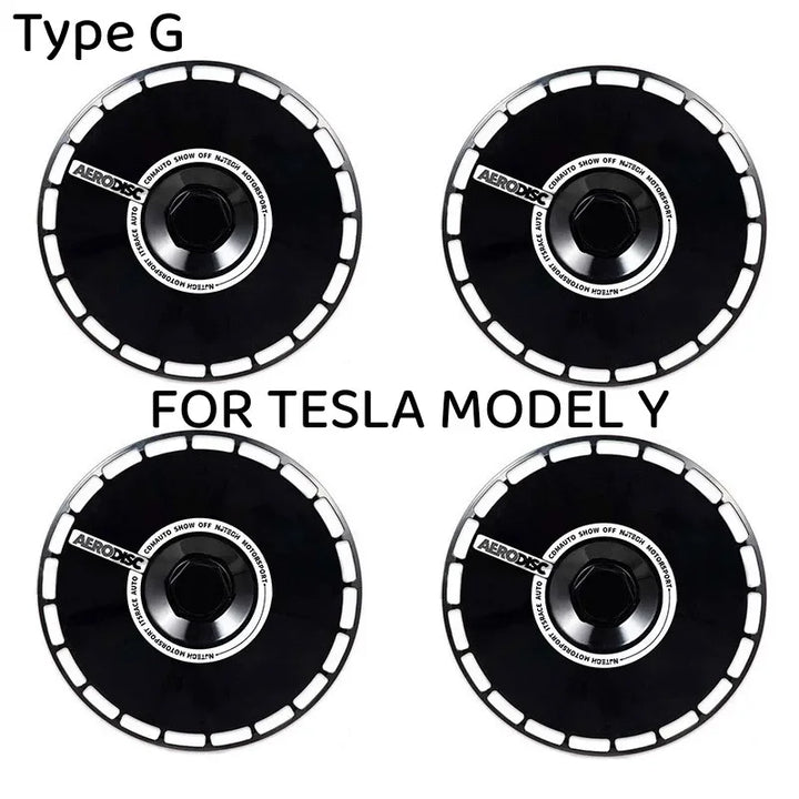 4PCS 19-Inch High-Performance Wheel Hubcaps, Full Rim Covers for Tesla Model Y 2019-2023 is available at Ludicrous EV.