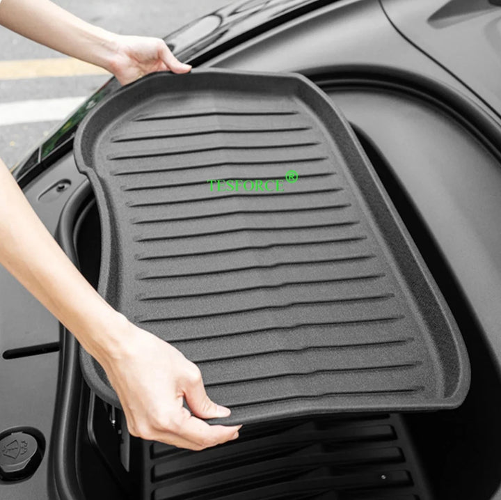 Foot Mats Set TPE Floor Cargo Tray Anti-Kick Protector with Frunk & Trunk Covers for Tesla Model 3 Highland 2023-2024 is available at Ludicrous EV.